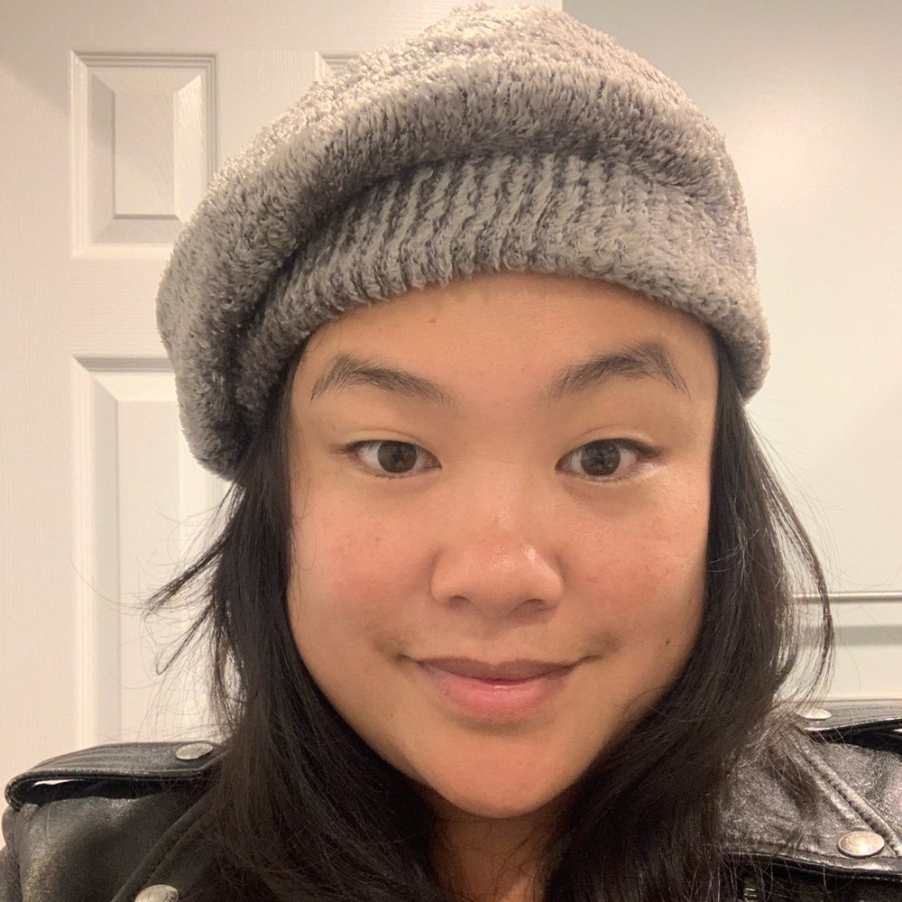 Chenille Grey Beret Style Hat